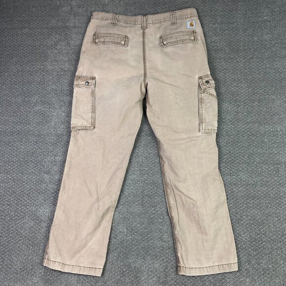 Carhartt Relaxed Fit Cargo Pants Men's 38 x 32 Fits 38 x 30.5 Beige 100272 908 - Picture 4 of 14